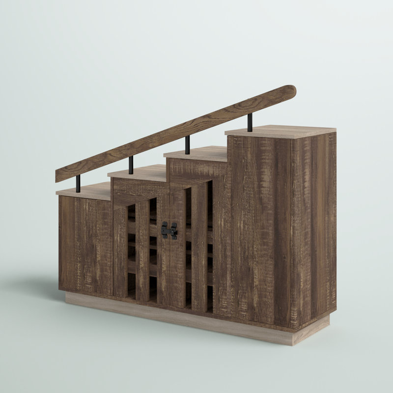 12 Pair Shoe Storage Cabinet, Reclaimed Oak