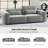 Broome Modern 92"W Height-Adjustable Backrest Upholstered Sofa with Pillows-1769513305