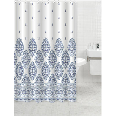 Rideau de douche géométrique