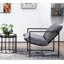 Fauteuil d'appoint élégant en velours moderne avec structure en métal et confort d'assise profond-130412062