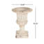 Urne de jardin MGO, blanc antique, H 19,25 po