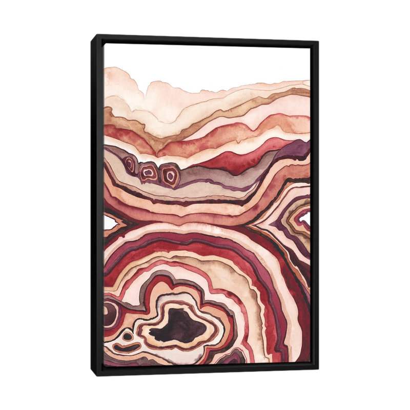 « quartz lore iii », reproduction sur toile, H 26 po x l 18 po x P 1,5 po, Toile avec cadre noir, Pas de tapis