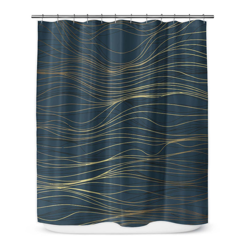 Abstract Shower Curtain, 90" H x 70" W