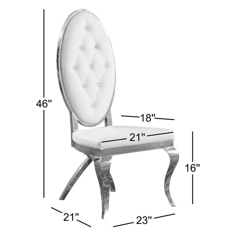Chaise d'appoint Malinowski, Blanc