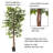 Ficus Artificial Tree - 80-Inch Potted Faux Silk Tree with Natural Looking Leaves for Office or Home Decor - Realistic Indoor Plants