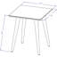 Table de bout contemporaine carrée blanche Utopia-844962177