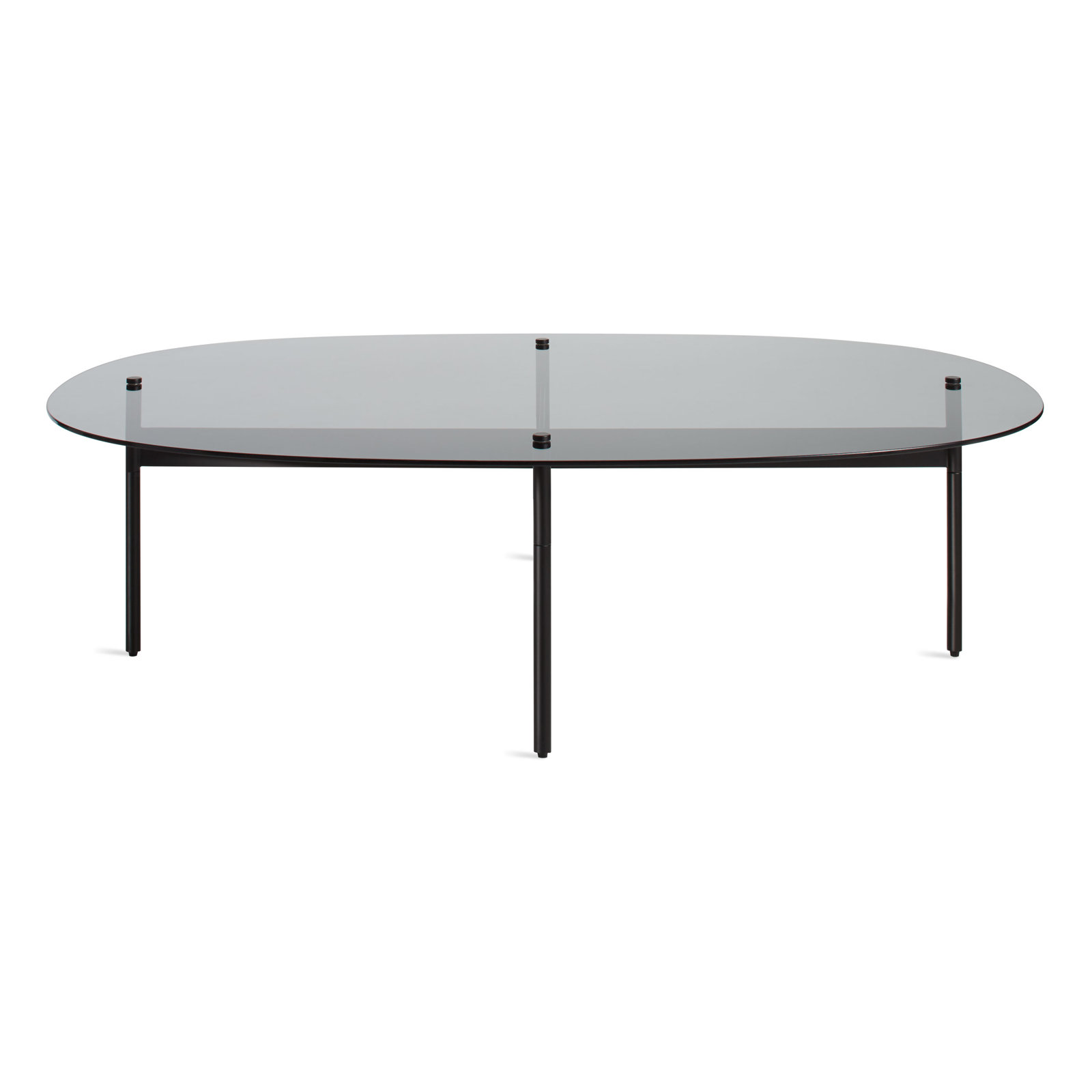 Flume Coffee Table, Smoked/Black, 14" H x 47" W x 31" D