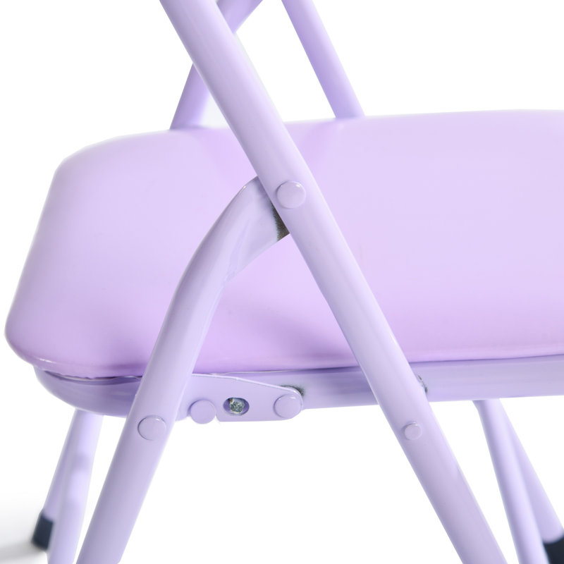 5 Pieces Colourful Folding Set Table and Chair for Kids with Durable Metal Frame and Easy-Clean Plastic for Daycare Classrooms and Playrooms