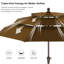 Parasol de marché à 3 niveaux en oléfine de 2,74 m (9 pi), avec inclinaison et levage à manivelle.-1392336121