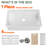 33" L x 22" W Fireclay Drop In Workstation Kitchen Sink 1 Hole, Topmount Single Bowl White for Kitchen, Included 4 Custom Accessories