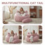 Fauteuil à billes en forme de chat de style fantaisiste moderne, canapé paresseux en fausse fourrure de lapin avec coussin amovible pour adultes et enfants-1284915807