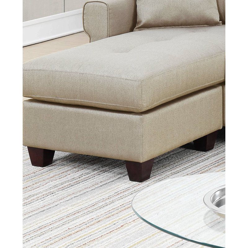 Modern Sofa 2-PCS Sectional Sofa Modern Sectional, Beige