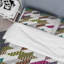 Multicolore patchwork géométrique - ensemble de housse de couette abstrait - microfibre de polyester-1764611001