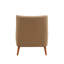 Fauteuil à oreilles élégant en tissu, pieds en bois massif et revêtement de lecture confortable, P 29,68 po