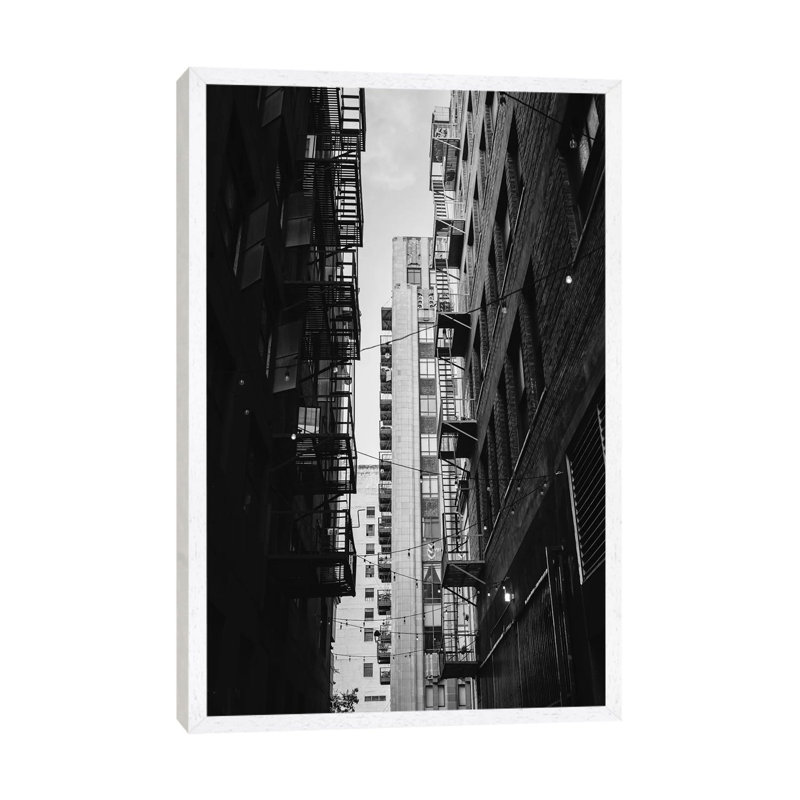 Downtown Los Angeles VII by Bethany Young - Print on Canvas, White Framed, 101.6cm H x 66.04cm W x 3.81cm D