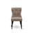 Sion Parson Dining Room Chairs - Button Tufted Nailhead Trim Coffee Linen Fabric Padded Chairs, Set of 2, Wire brushed Black-523542473-523542474