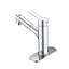 Robinet de salle de bain avec douchette extractible, poignée simple, 3 options, bonde escamotable et plaque de pont, acier inoxydable-121597144