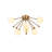 6 Lights Metal Body Semi Flush Mount With Glass Cap-547013456
