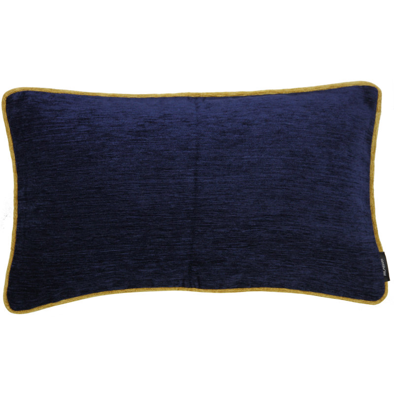 Suwanee Rectangular Cushion Cover, 30 x 50cm, Navy Blue/Ochre