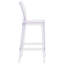 Imca Counter Stool with Square Back in Transparent Crystal - Wedding Chairs-890768353