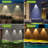 Solar Waterproof Fence Lights for Outside Set of 8, Backyard/Railing/Step/Patio