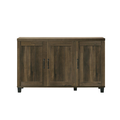 Dark Oak 45"W 3-Door Shoe Cabinet, 6 Adjustable Shelves, Enhances Home Style Cabinet In Dusty Oak, 45"W, Practical Entryway Solution