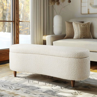 Banc de rangement Boucle Taupe