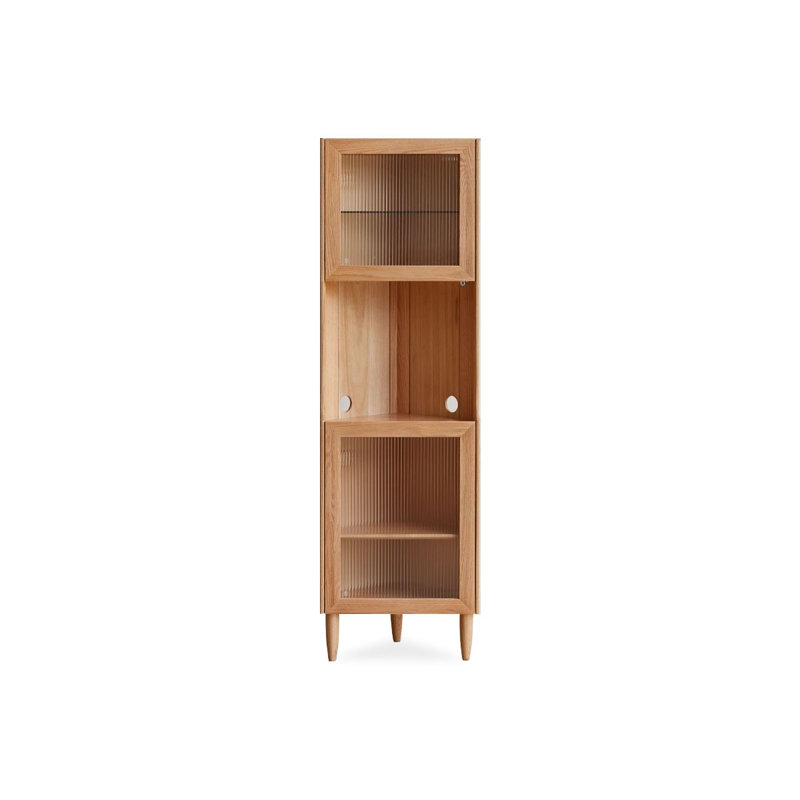 Armoire de coin en bois massif Burlywood