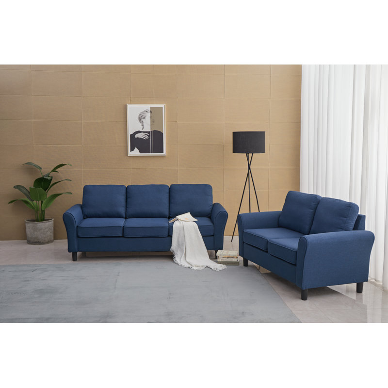 Ensemble de salon 2 pièces, Bleu foncé