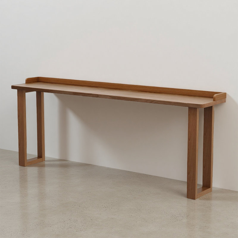 Table de salle à manger en bois massif avec garde de bord, H 43,3 po x L 78,7 po x l 15,7 po