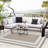 Bordered Design Outdoor Mats Plastic Straw Rug Outdoor Leisure Waterproof Carpet Garden Terrace Balcony Picnic Mat-1901024524-1884189900