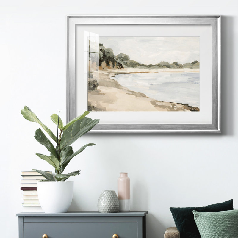 «Bluff Bay II», reproduction encadrée de qualité supérieure - prête à être accrochée, Argent, H 30,5 po x l 42,5 po x P 1 po