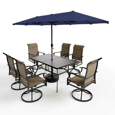 Leonard 6 - Person Patio Dining Set with Rectangular Table