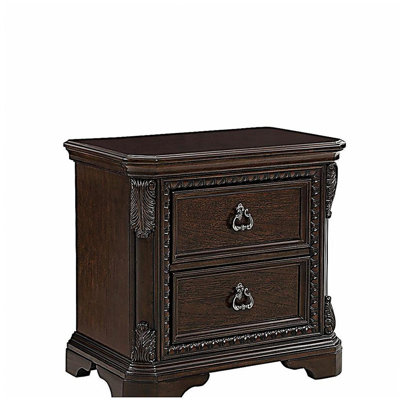 Table de chevet 2 tiroirs en acajou