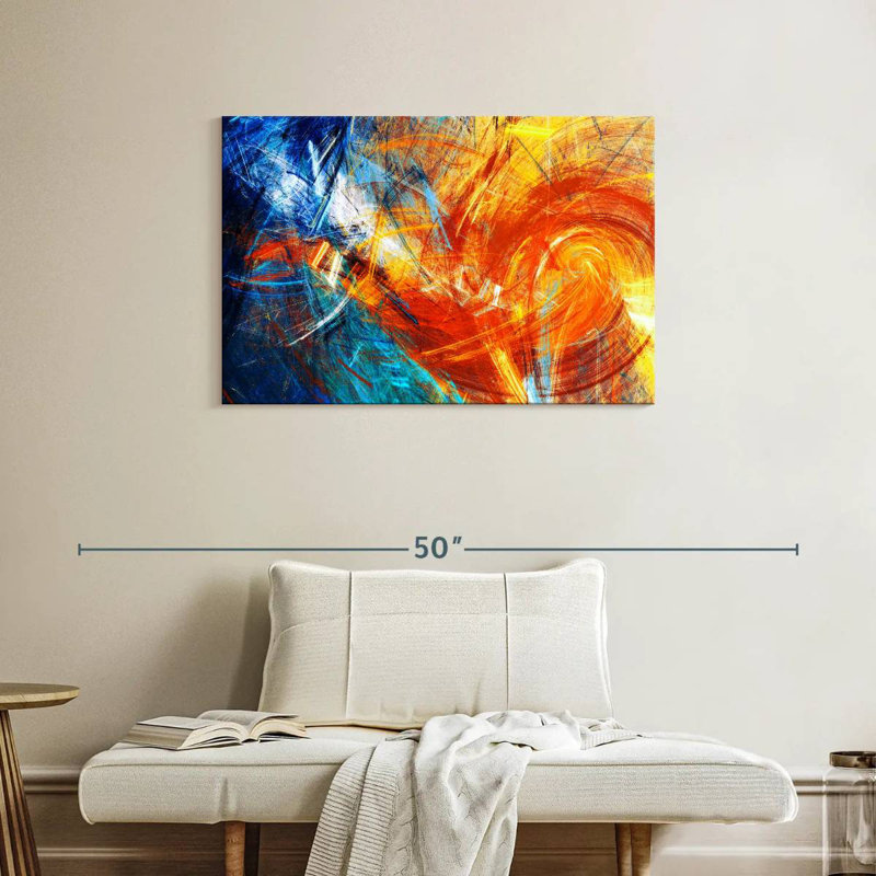 Avery Fire Abstract, 24" H x 36" W