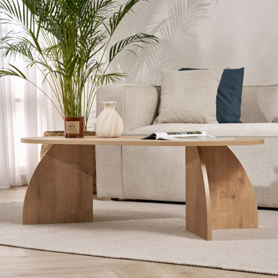 Table basse en chêne saphir 47,2 po x 15,7 po x 23,6 po | 100% panneau de particules enduit de mélamine, épaisseur: 0,7 pouce | Supporte jusqu'à 55 lb | Design moderne pour le salon et le bureau, décoration élégante et fonctionnelle