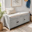 Banc de rangement rustique avec portes à volets et compartiment caché-133953789