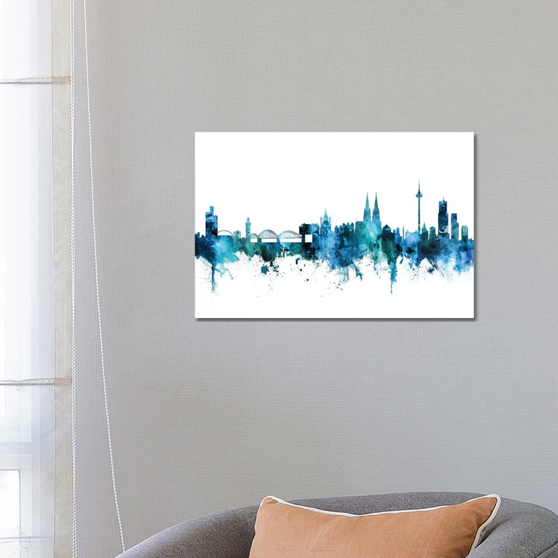 Cologne, Germany Skyline by Michael Tompsett - 1 Piece Wrapped Canvas Painting, 66.04 cm H x 45.72 cm W x 3.175 cm D