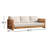 Baela 83.5" Wide Teak Patio Sofa with Cushions
