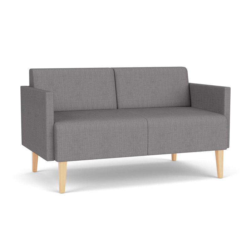Causeuse de réception Luxe Lounge, Plot Line acier, Bois naturel