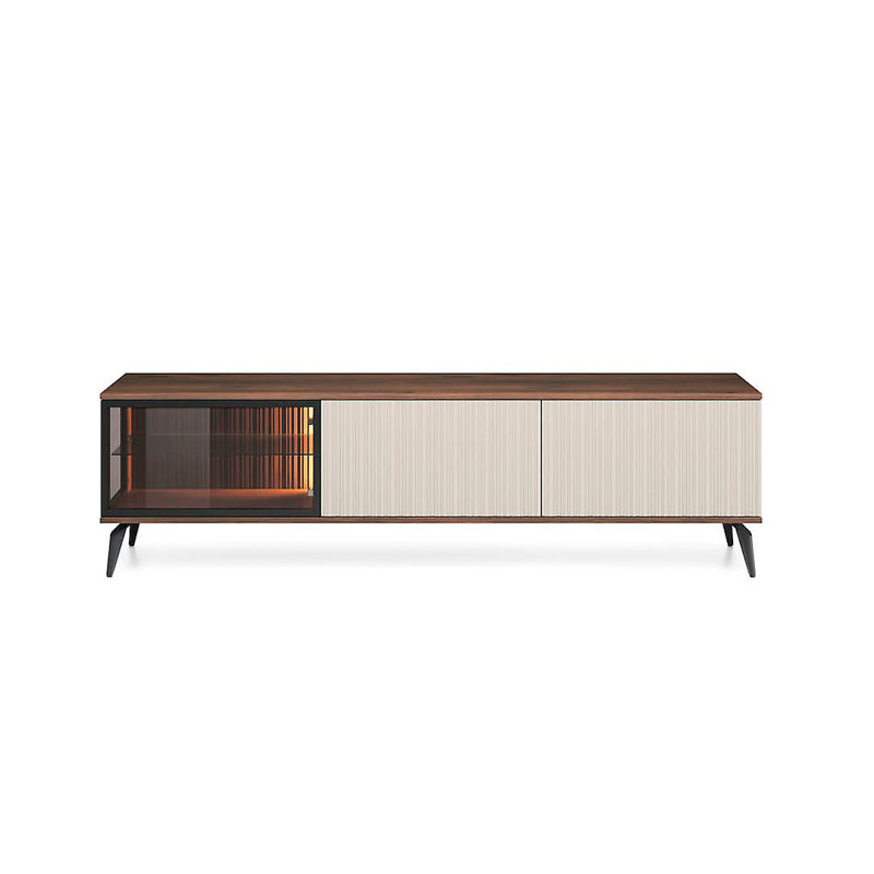 Unfinished Display Stand with Fireplace Included