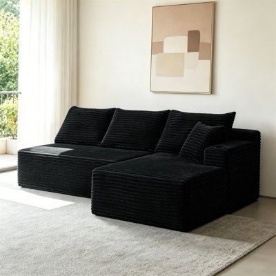 Canapé modulaire 96 "avec méridienne en L 96" Cloud