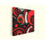 Reproduction d'art sur toile géométrique abstraite rouge et noire, reproduction d'art contemporain en spirale, reproduction d'art moderne-2043358831