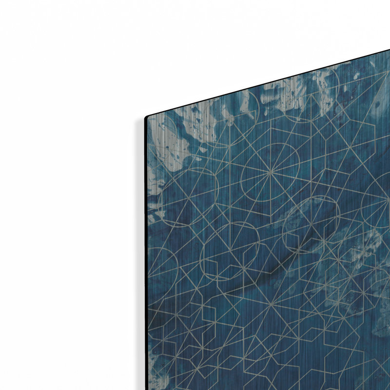 Art mural en métal luxueux «Crystalline 4» par Chariklia Zarris, 12 po x 12 po, H 12 po x l 12 po