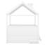 Structure de lit double - Lit plateforme simple en bois massif, lit pour enfant blanc, aucun sommier nécessaire-2123178196-2123178197