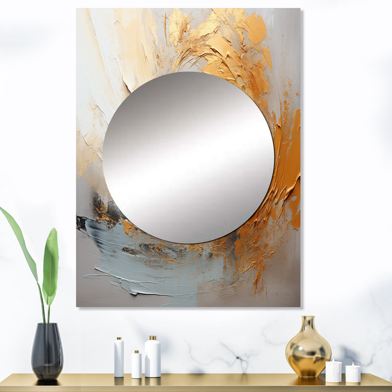 Anschultz doré et beige, peinture ondulée III, 40 po x 30 po