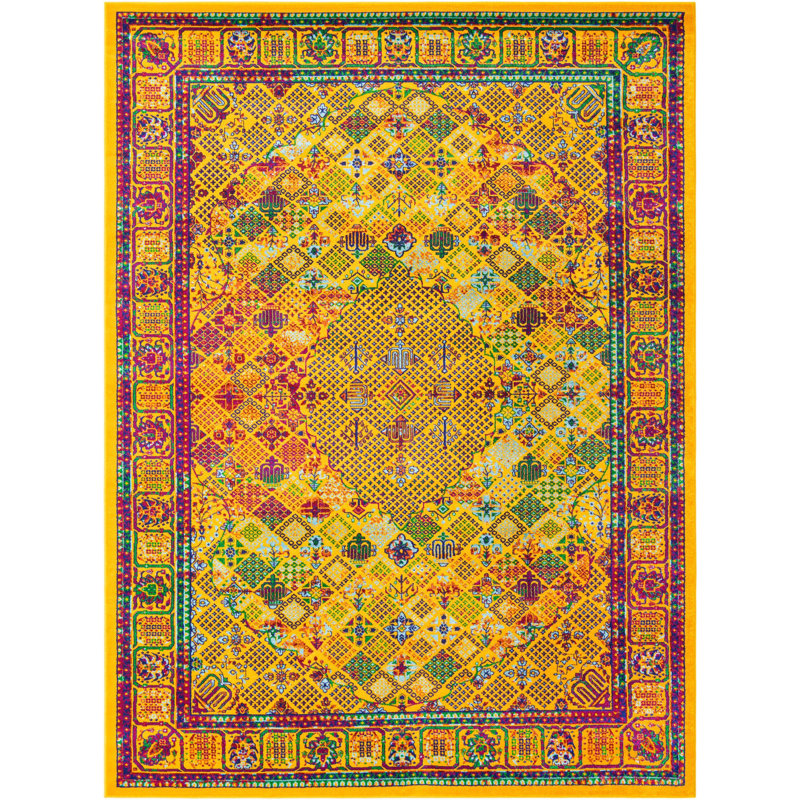 Mylasha Abstract Indoor Rug, Rectangle 9' x 12'