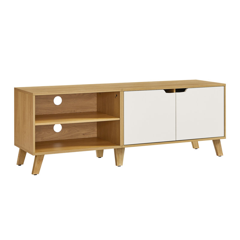 Ulla TV Stand for TVs up to 55", Yellow/White