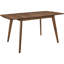 Table de salle à manger rectangulaire en noyer naturel avec un design moderne Mid-Century et un attrait pour chaque maison