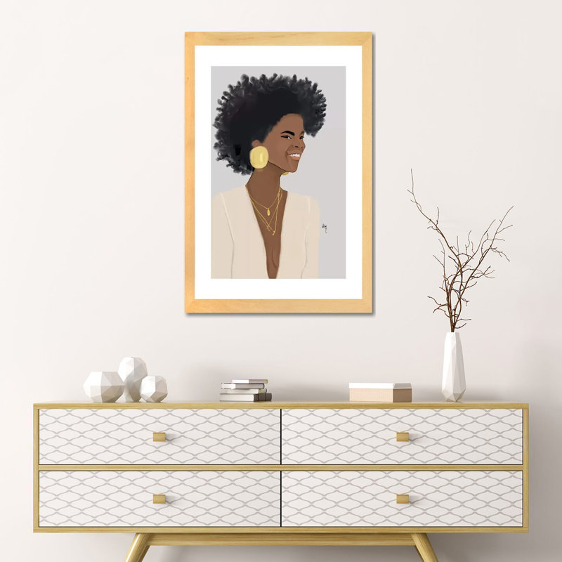 Big Smiley by Nicholle Kobi - Painting, Natural Wood Paper, White, 24" H x 16" W x 1" D